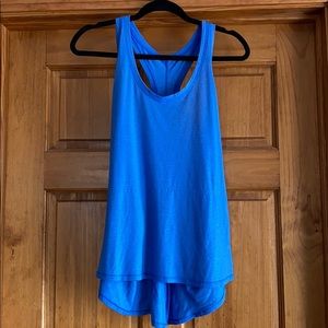 EUC Lululemon Blue Gray Stripe Tie Back Tank Top 8